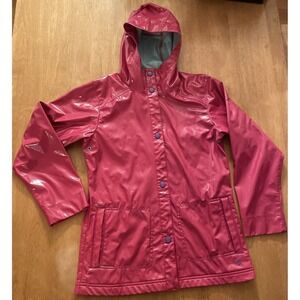 Columbia Sportswear Company Rain Jacket Coat Slicker Girls Size 10/12 Hooded